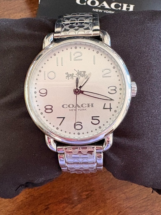 Coach Accessories - Coach Silver and White Women's Round Dial Bracelet Watch